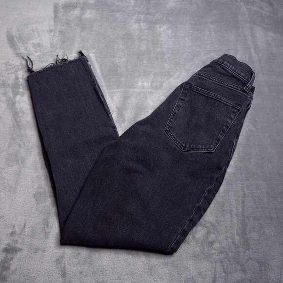 Abercrombie & Fitch 90s Slim Straight Ultra High Rise Curve Love Jeans 27 Black - Picture 1 of 8